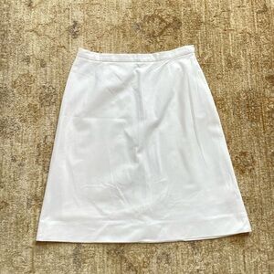 Brooks Brothers Classic White A-Line Skirt